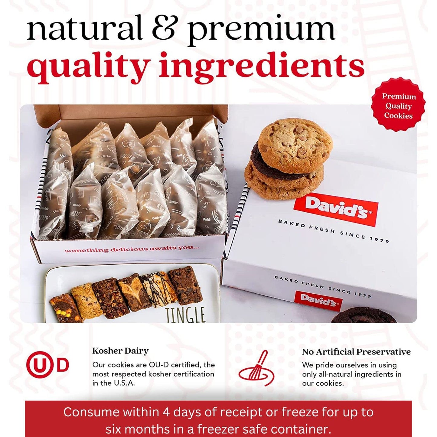 DAVID'S COOKIES Assorted Brownies & Assorted Cookies in Carton Box | Freshly Baked Brownies And Cookies | Ideal Gift For Your Loved Ones This Season