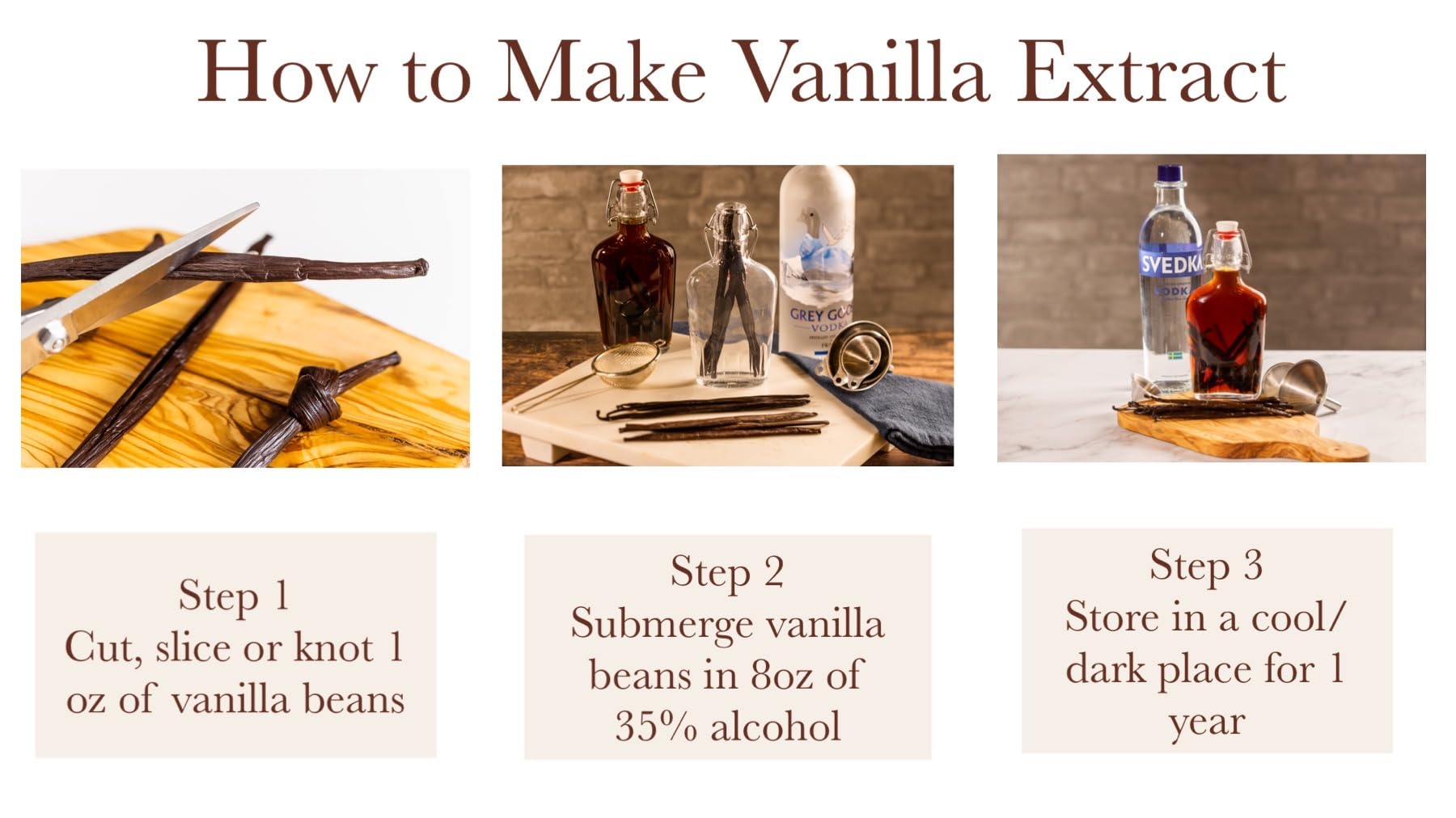 Peruvian V, Pompona Vanilla Beans - Gourmet Grade A - Vacuum Packaged - For At-Home Vanilla Extract Making, Brewing & For Use in Baking (1)