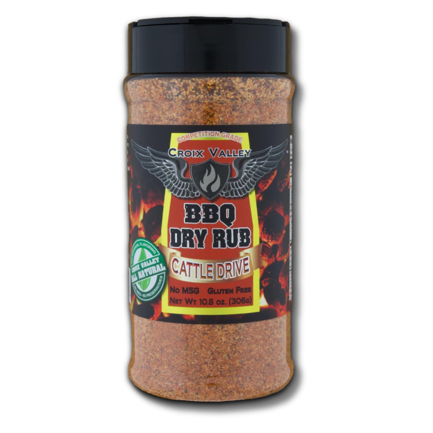 Croix Valley Cattle Drive BBQ Dry Rub - 3 Pack (10.8 oz Plastic Shaker Bottle) - Savory Umami with Subtle Sweet Heat - Gluten-Free, No MSG