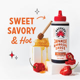 Bachan's Japanese Barbecue Sauce - Hot Honey, 17 Oz Bottle, Cold-Filled, Non GMO, No Preservatives and BPA free - BBQ Sauce for Wings, Chicken, Beef