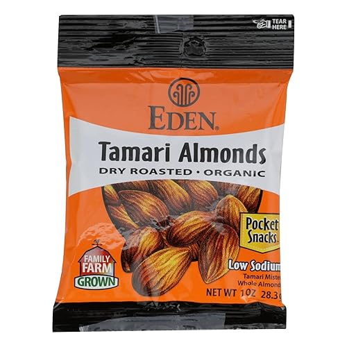 Eden Foods Organic Dry Roasted Tamari Almonds, 1 Ounce - 12 per case.12