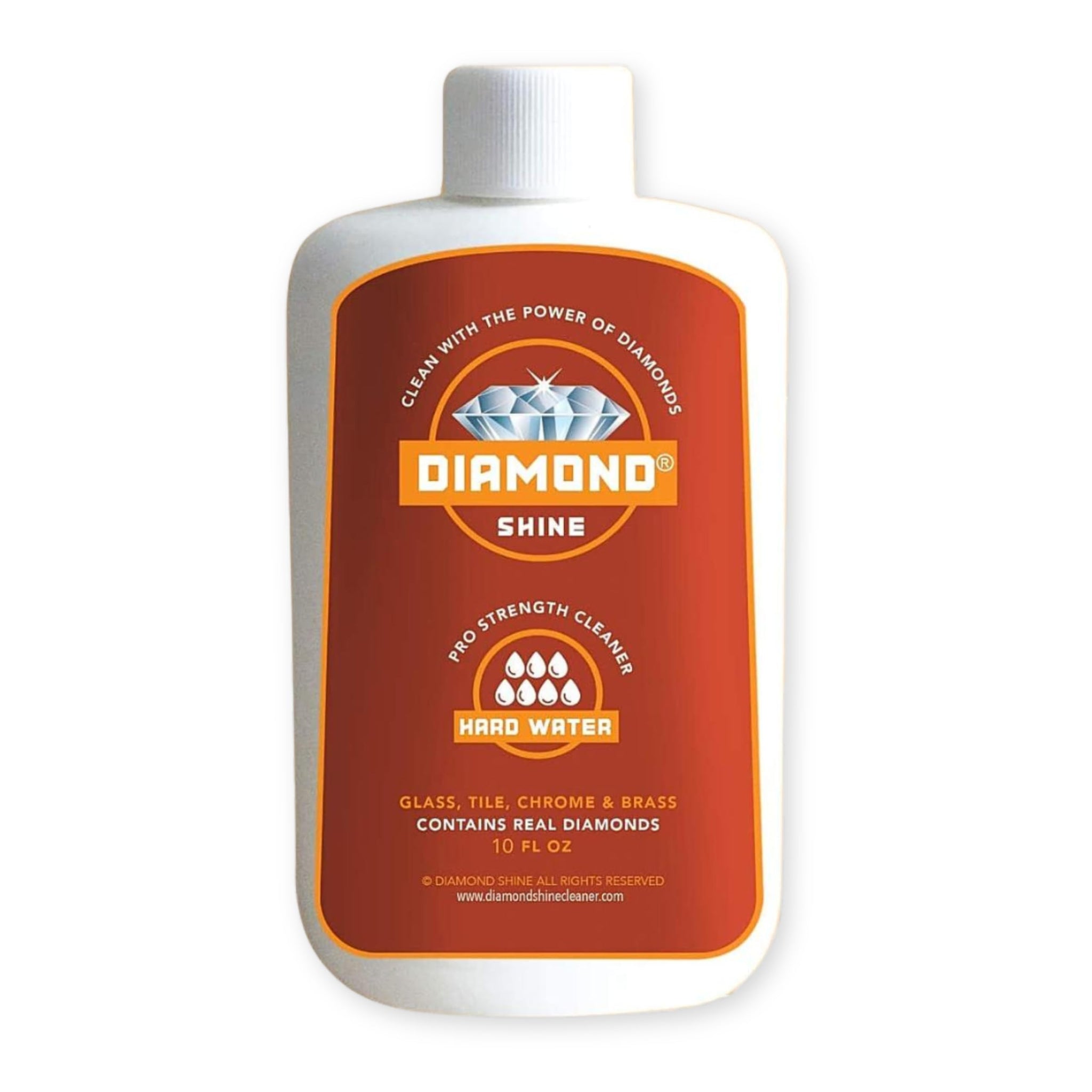 Diamond ShineProfessional Hard Water Cleaner - Lime, Calcium, Rust, Water Spots, Soap Scum - 10 Ounces