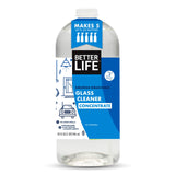 BETTER LIFE Glass Cleaner Concentrate - Streak-Free Window Cleaner for Home, Kitchen, Bathroom, Shower, Car - Works on Glass, Windows, Mirrors, Light