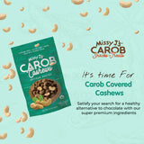 Missy J's Organic Carob Covered Cashews 8 Oz 3 Pack, Vegan Gluten Free, Substitute for Chocolate, Perfect for Snacks and Treats