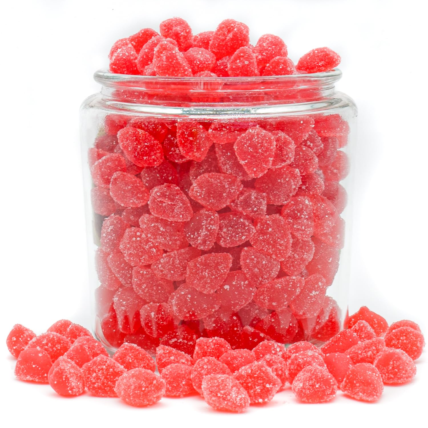 Guatemalan Strawberry Candy 3 lb - Gelatin Based Gummy, Soft and Chewy, Light Sugar Coated, Bulk Jelly Fruit Gummies in Resealable Bag