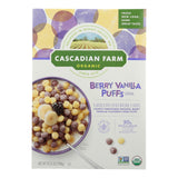 Cascadian Farm Organic Berry Vanilla Puffs Cereal, 10.25 Ounce - 12 per case.
