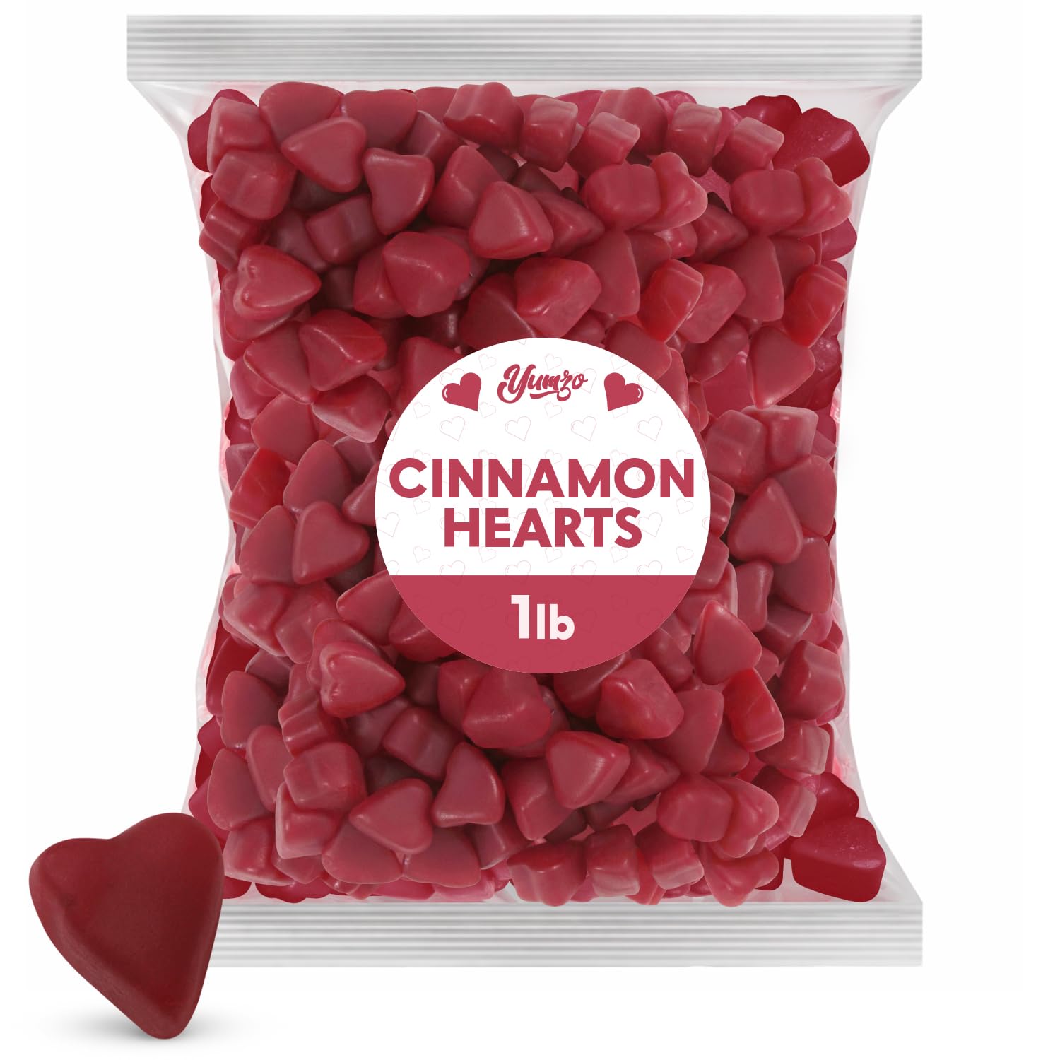 Fathers Day JuJu Cinnamon Hearts Gummy Candy, 1lb Pack of Fathers Day Candy Bulk, Ideal Candy for Classroom Parties and School Parties, Perfect Heart