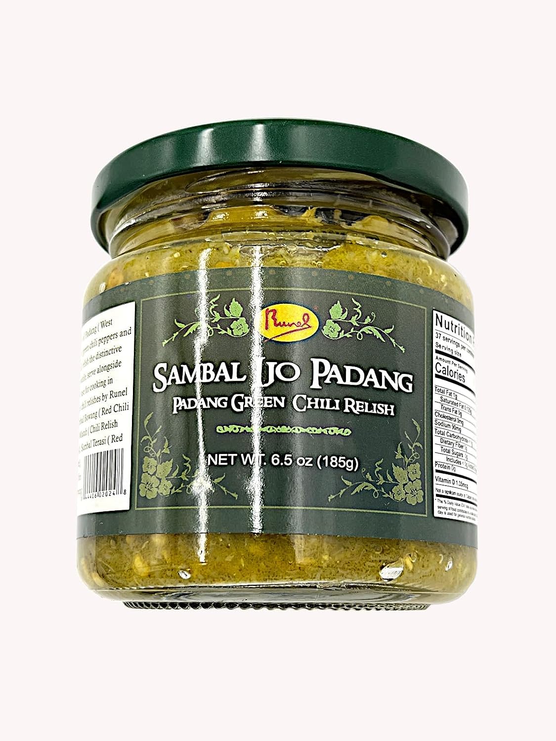 Sambal Ijo Padang - Padang Green Chili Sauce Relish - 6.5oz - Product of Indonesia