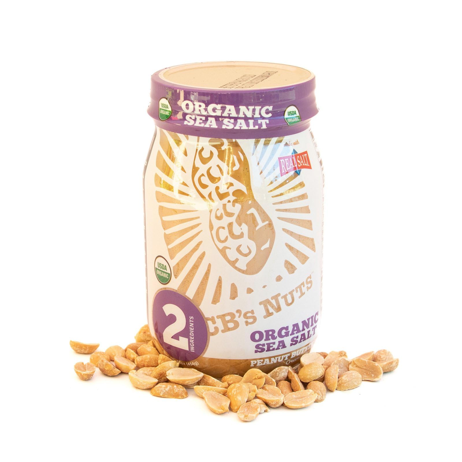 CB's Nuts Organic Salted Creamunchy Peanut Butter with Real Salt