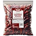 Alma Gourmet Whole Dried Calabrian Red Hot Chili Peppers - Peperoncino Secco Calabrese, Authentic Italian Spicy Peppers, Imported from Italy - 14.1oz