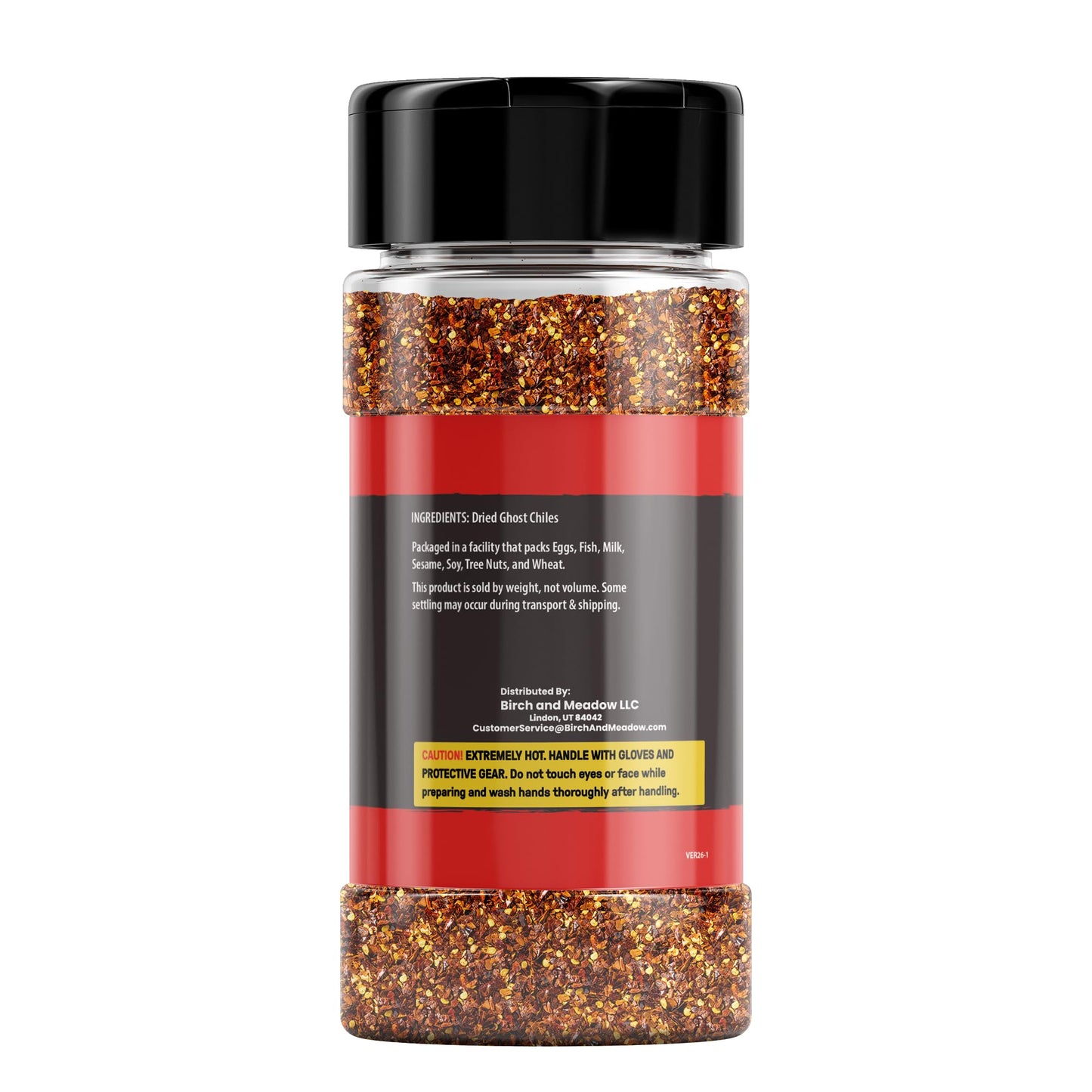 Birch & Meadow, Ghost Pepper Flakes, 250,000+ SHU, Extremely Hot Bhut Jolokia Chile Peppers (1.8 Ounce)
