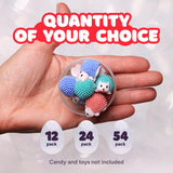Entervending Easter Eggs 3” - Clear Fillable Plastic Capsule - 24ct - Easter Basket Stuffers - Empty Large Enough to Hold Toy or Candy - Capsules