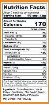 Stoked Oats - Mountain Maple High Protein, Low Sugar Breakfast - Gluten Free, High Fiber, Non GMO Oatmeal - Perfect for overnight oats (11.3oz)