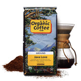 Organic Coffee Co. Java Love Ground Coffee 12 Ounce Medium Light Roast USDA Organic