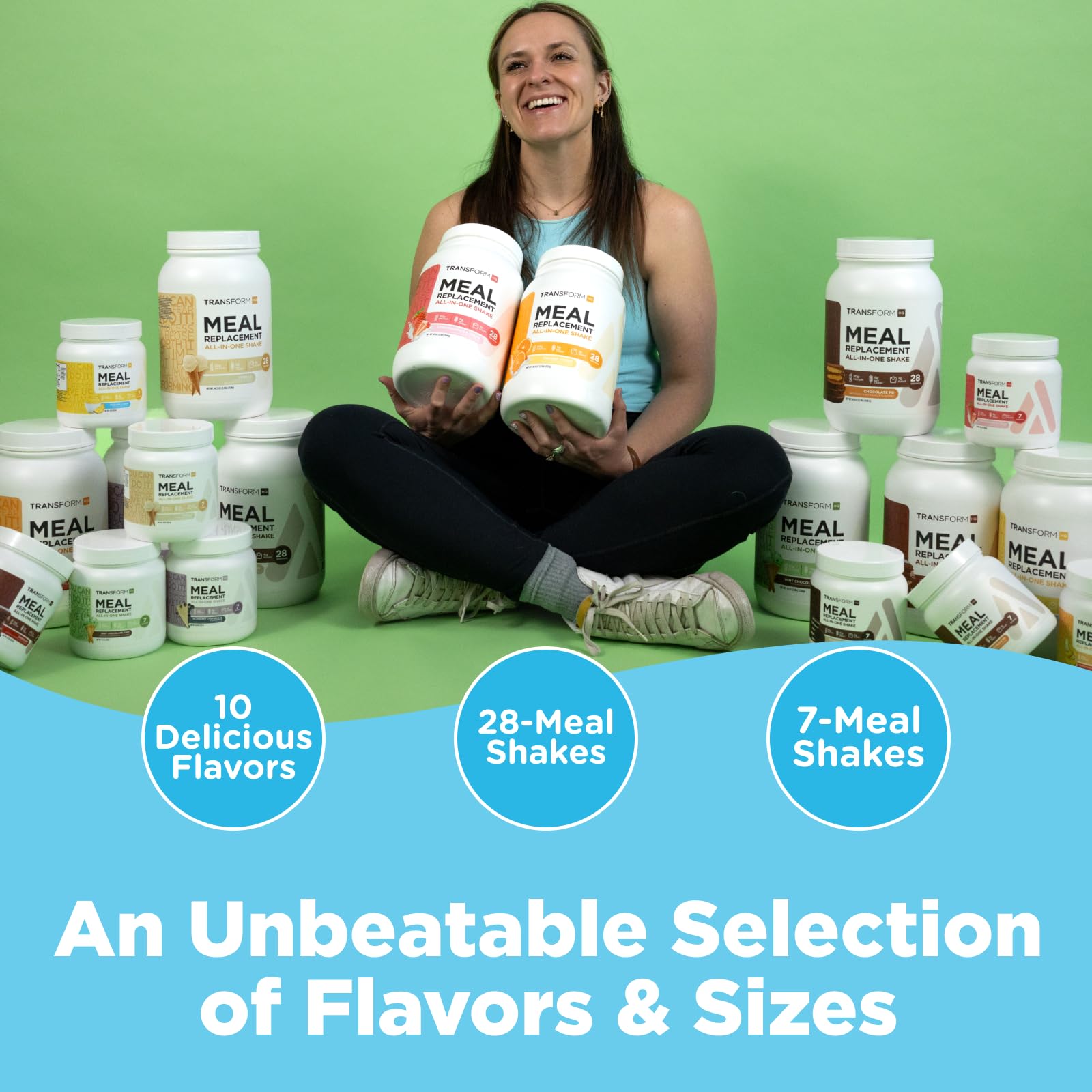 TransformHQ Meal Replacement Shake Powder 28 Servings (Blueberry Cheesecake) - Gluten Free, Non-GMO