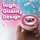 30 x Edible Cupcake Toppers - Cute Pink Cat Inspired Party Collection of Edible Cake Decorations | Uncut Edible on Wafer Sheet