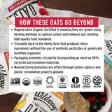Wildway Organic Rolled Oats, Overnight Oats | Glyphosate-Free, Gluten-Free Oatmeal | Non-GMO, Plant-Based Protein | Regenerative, Sustainable