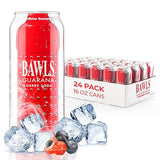 BAWLS Guarana Cherry, BAWLS Guarana Drink, Guarana Soda, Guarana Fueled Soda for Energy, High Energy Caffeinated Drink, 16oz 24 Pack Cans