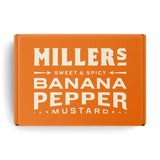 Miller's Banana Pepper Mustard Sauce Gift Box - Includes Hot, Mild, Habanero - Best Use for Chicken Wing, Burgers, Sandwich, Non-GMO Project Verified