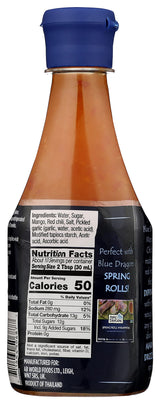 Blue Dragon Thai Mango Sweet Chili Sauce, Dipping Sauce, Marinade, Squeezy Bottle, Gluten Free, Vegan, 10.5 Ounce (Pack of 1)