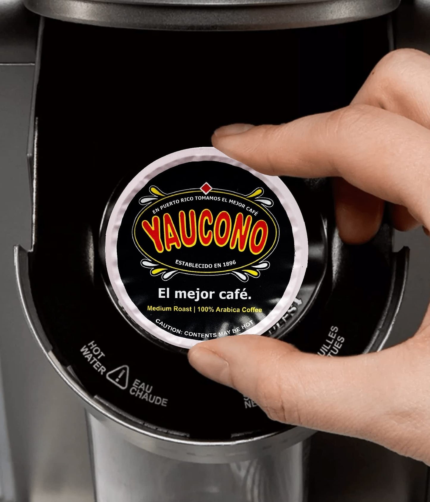 Yaucono Ground Medium Roast Arabica Coffee Single-Serve Pods, 72 Count, Compatible with Keurig K Cup Brewers