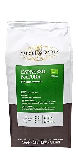 Miscela D'Oro Natura - Organic Fairtrade Espresso Beans, 2.2 lbs