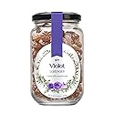 Gourmanity Violet Flavor Honey Lozenges Made with Real Honey and Natural Violet Flavor, Luxury French Candy, Great for Soothing your Throat, 8.8oz Jar