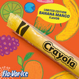 Crayola Fla-Vor-Ice Popsicle Variety Pack of 2 Oz Freezer Bars, Assorted Flavors, Banana Mango, Strawberry, Berry Punch, Orange, Grape, Lemon-Lime 96
