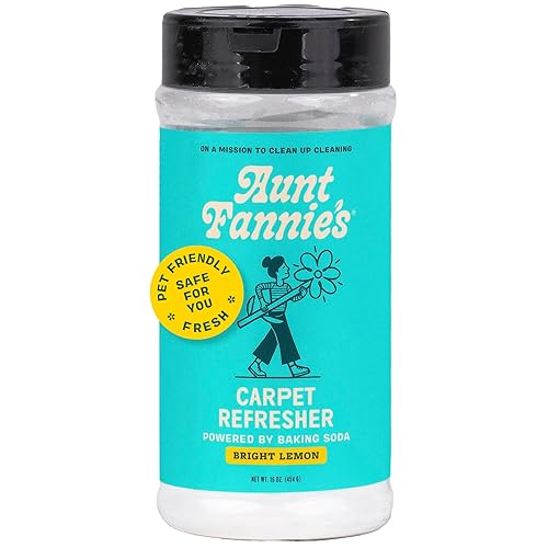 Aunt Fannie's Carpet Refresher & Deodorizer Powder, Multi-Purpose Carpet, Rug, and Upholstery Odor Eliminator for Homes with Cats and Dogs, Bright