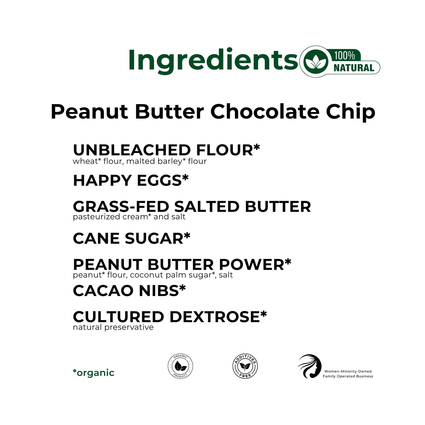 The Panza Peanut Butter Chocolate Chip Gourmet Cookie Snack Thin & Crispy | Organic, Non-GMO, 100% Natural Ingredients | Mini Pouch 0.7 oz