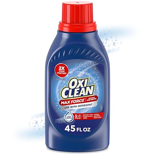 OxiClean Max Force Advanced Stain Remover Liquid, Color-Safe, Bleach-Free Kids and Baby Essential, Use with Detergent to Remove Messy Stains like