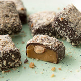 Enstrom Dark Chocolate Almond Toffee Petites 15oz box | Bite-size | Gluten Free | Kosher Dairy | All Natural