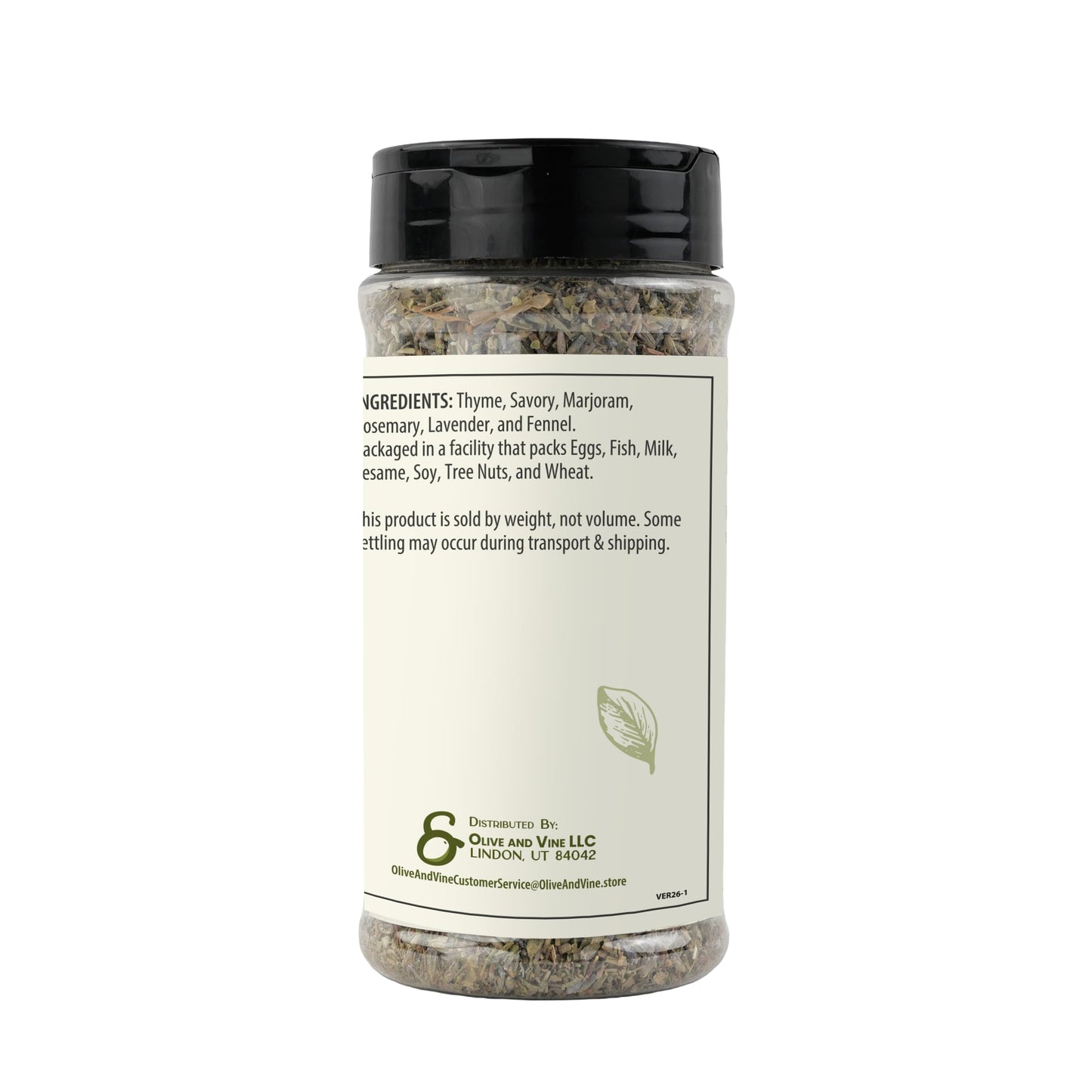 Olive & Vine Herbes de Provence, Aromatic Blend, For Roasts & Stews, Rich Tradition, Authentic Taste, For Global Recipes (3.2 Ounce)