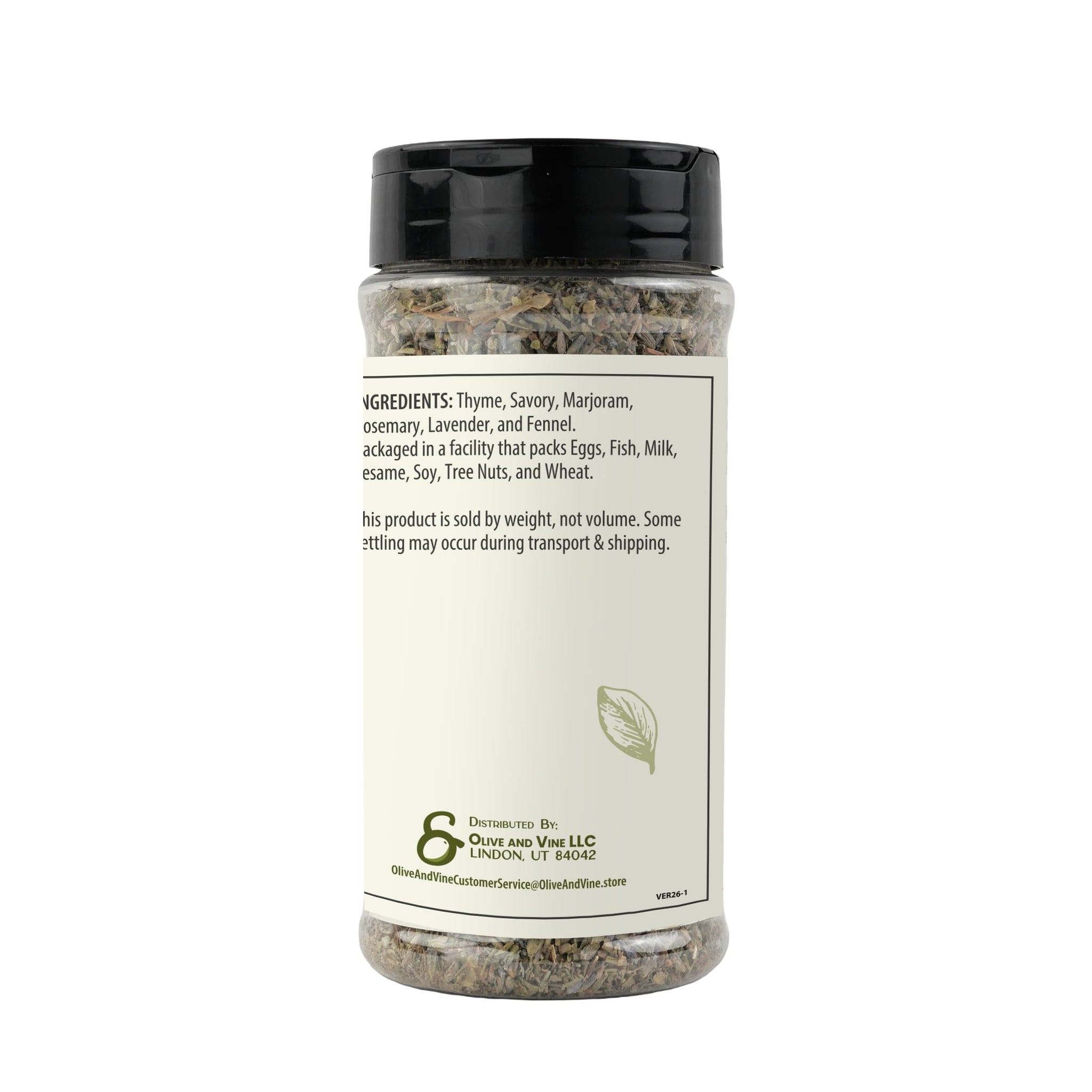 Olive & Vine Herbes de Provence, Aromatic Blend, For Roasts & Stews, Rich Tradition, Authentic Taste, For Global Recipes (3.2 Ounce)