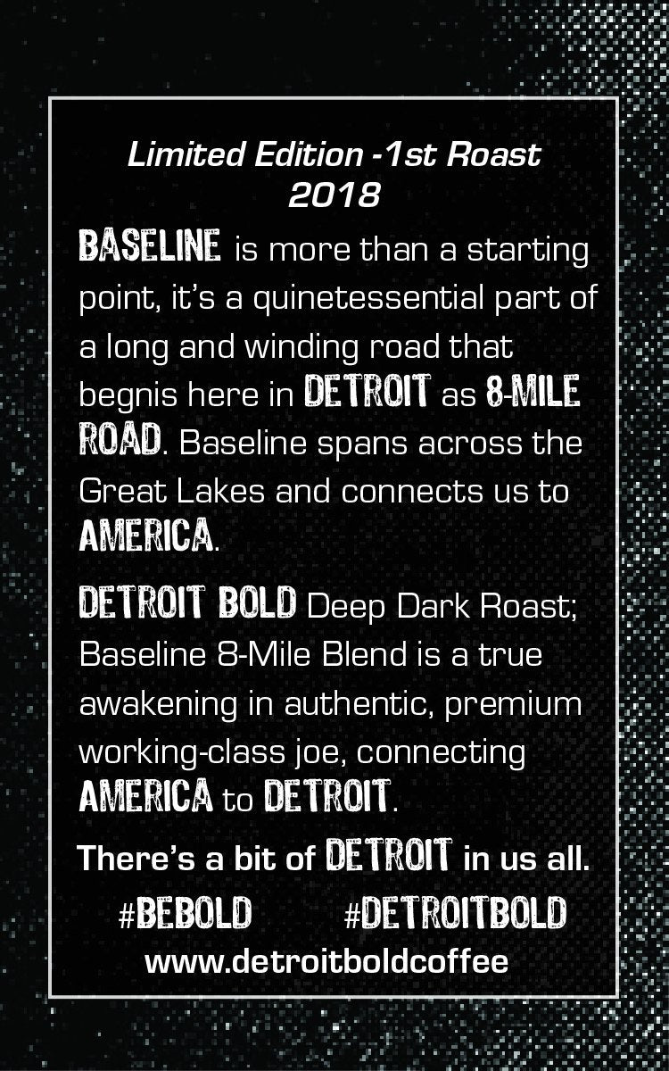 America's. Boldest. Coffee. Dark Roast - Whole Bean - 16 Ounce Bag - 100% Arabica - Detroit Bold Coffee Baseline Blend