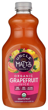 Uncle Matts, Organic Grapefruit Juice, 52 Fl Oz