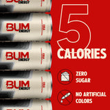 BUM Sugar-Free Energy Drink, Cola - Lightly Carbonated & No Artificial Colors, Natural Caffeine & Citicoline for Energy & Focus, Brain Boost & Workout