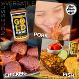 Rub Smoke Love Gold Bark BBQ Rub - All-Purpose Rub and Seasoning for Pork, Chicken and Fish - Perfect for Smoking and Grilling - Aromatic Sweet