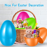 12 PCS Jumbo Easter Eggs, 10" Large Plastic Easter Eggs for Easter Egg Hunt, Empty Easter Eggs for Filling Treats, Fillable Surprise Eggs Bulk, Basket