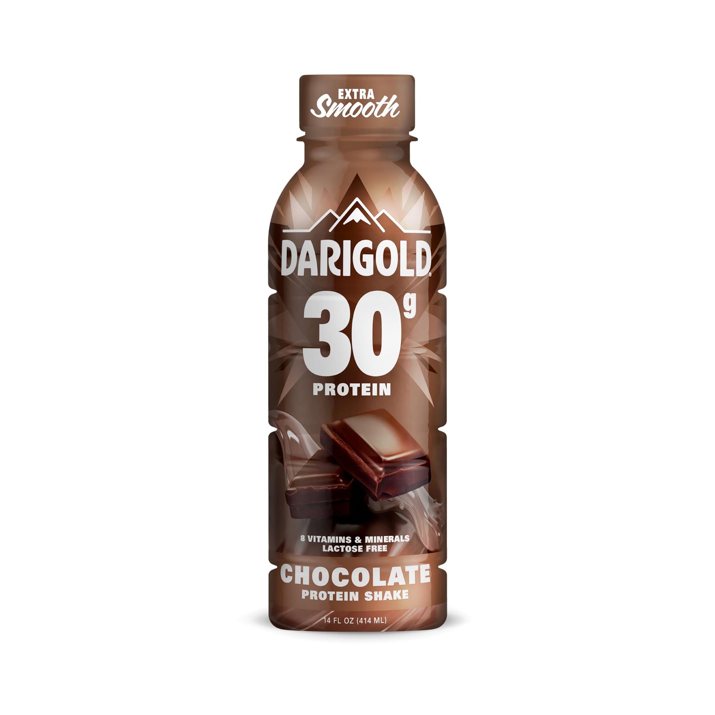 Darigold Ready to Drink Chocolate Protein Shake, 30g Protein, No Added Sugar, Lactose Free, Only 170 Calories, Electrolytes, Gluten Free - 14oz