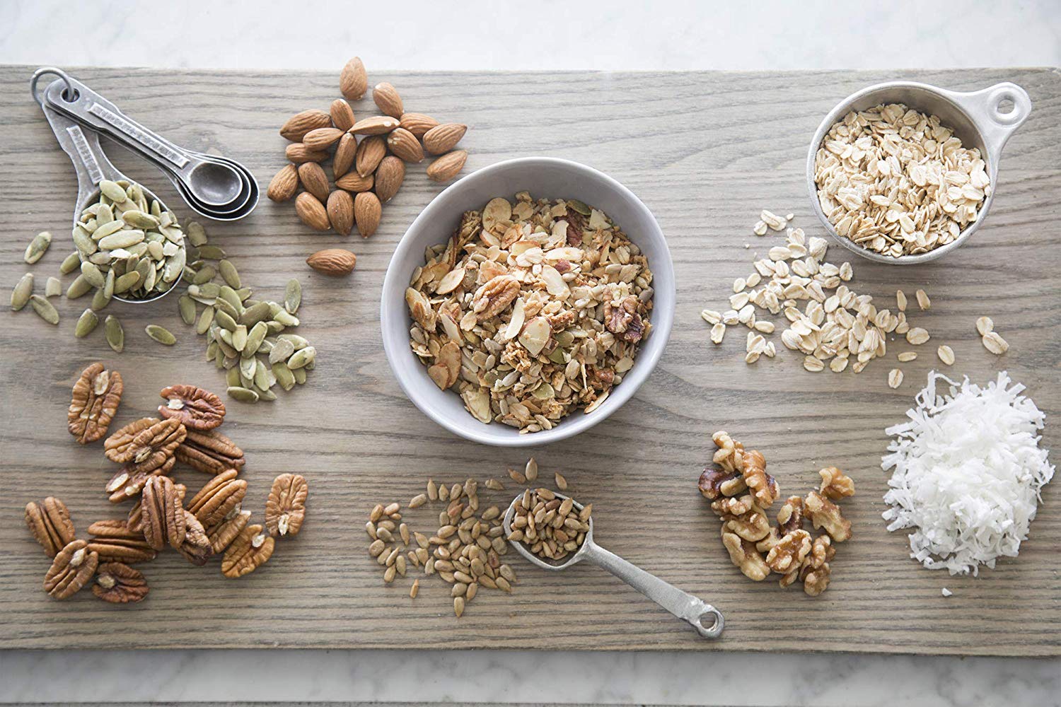 ELAN Low Sugar Oatmeal Granola - Filling Heart Healthy Nut and Oat Cereal - Simple Ingredients Only - Gluten Free, Salt Free, Low Carb Breakfast Food