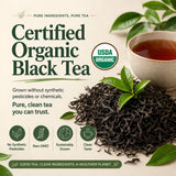 Organic English Breakfast Black Tea - High Mountain Yunnan Whole Leaf Tea - Bold, Smooth & Full-Bodied Morning Tea - 1 lb (454g) Bulk Loose Leaf