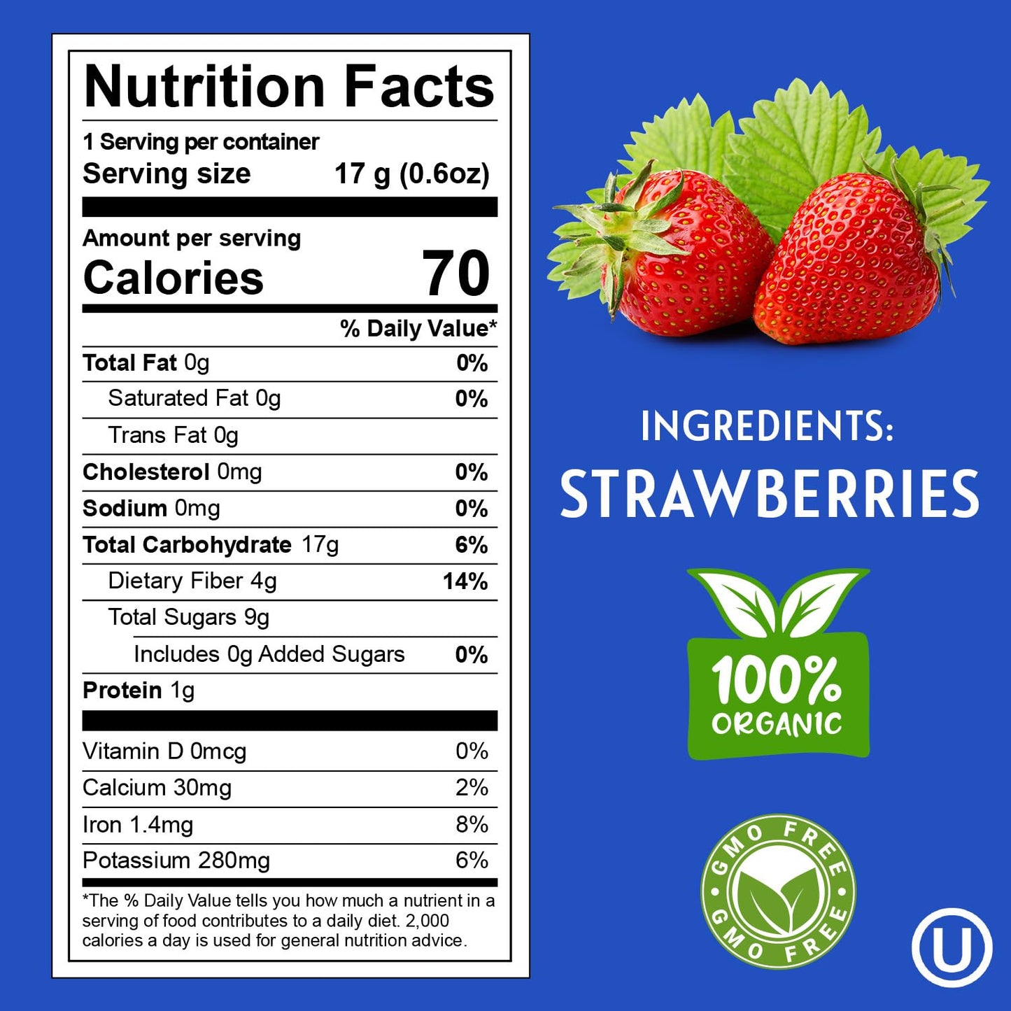 HOMESTEAD RESERVE Freeze Dried Strawberry, Pack of 8 Dried Fruit Snacks Individual Packs, Ideal Fruits Chips for Healthy Lifestyles and Active Living