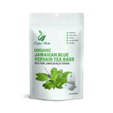 50 Jamaican Blue Vervain Tea Bags - 100% Pure Wild-Crafted Herbal Tea Bags for a Smooth and Earthy Brew Healthy Well-Cleaned Whole Plant Tea Cut