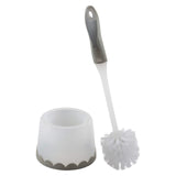 Bath Bliss Deluxe Toilet Bowl Brush and Stand | Dimensions: 5.37” Rd x 15” | 360 Brush Head | Bathroom Cleaning | Contemporary Design | Open Holder |