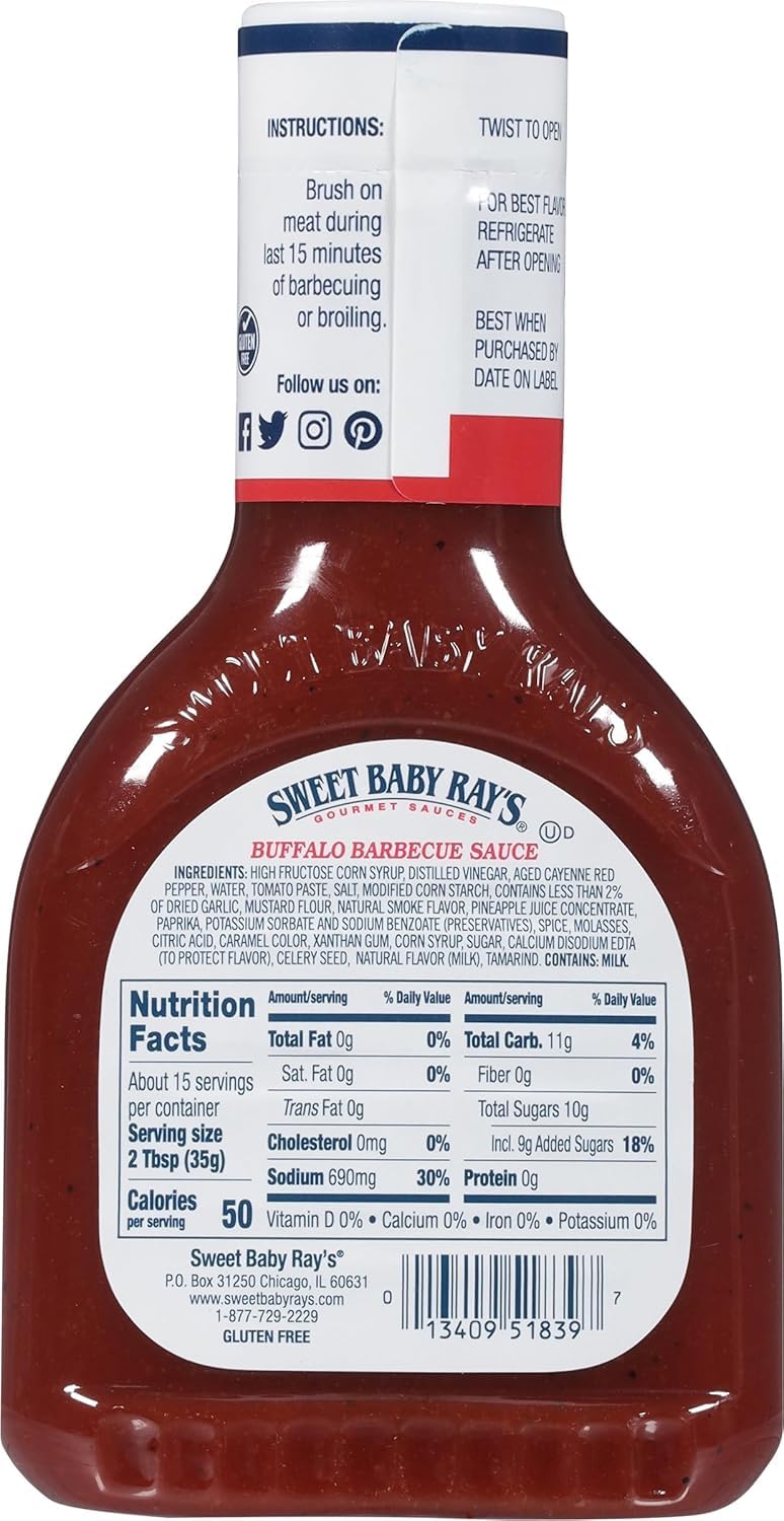 Sweet Baby Ray’s Buffalo Barbecue "Buff-a-Cue", 18 OZ (Pack of 1)