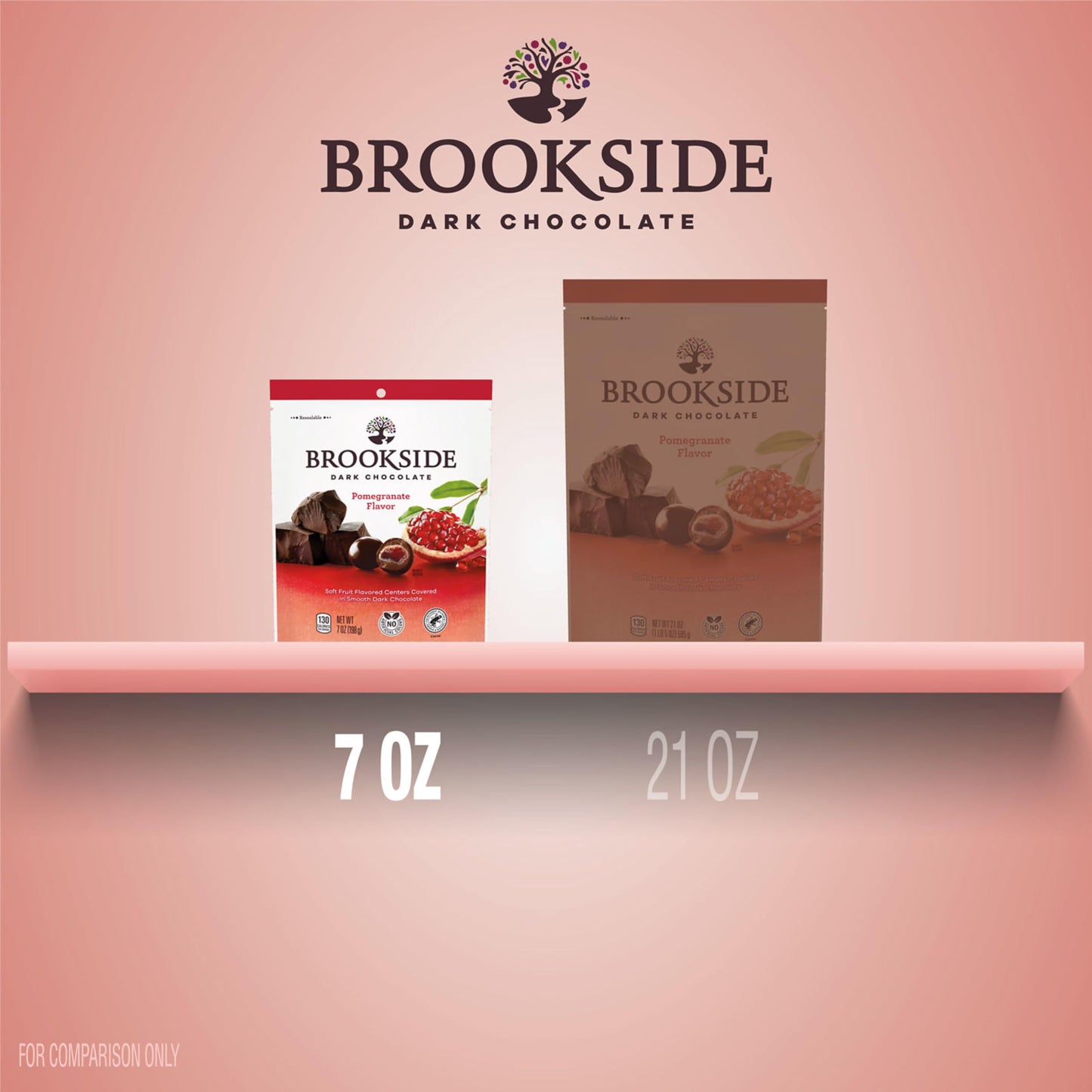 Brookside Dark Chocolate And Pomegranate Flavored Snacking Chocolate Bag, 7 Oz