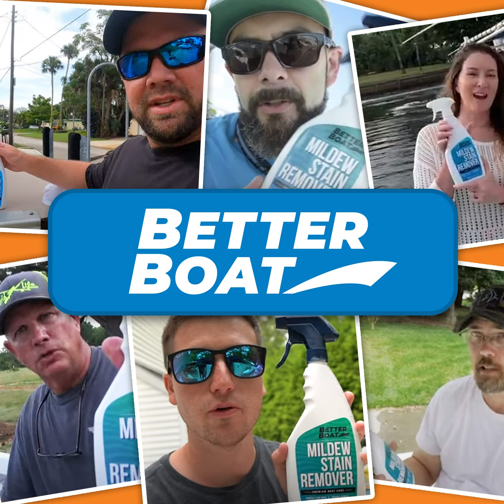 Better Boat Mold and Mildew Stain Remover 1 Gallon for Fabric Vinyl Tile Grout, Removes Mold Stains on Boat Seats Bathroom Shower Patio Furniture