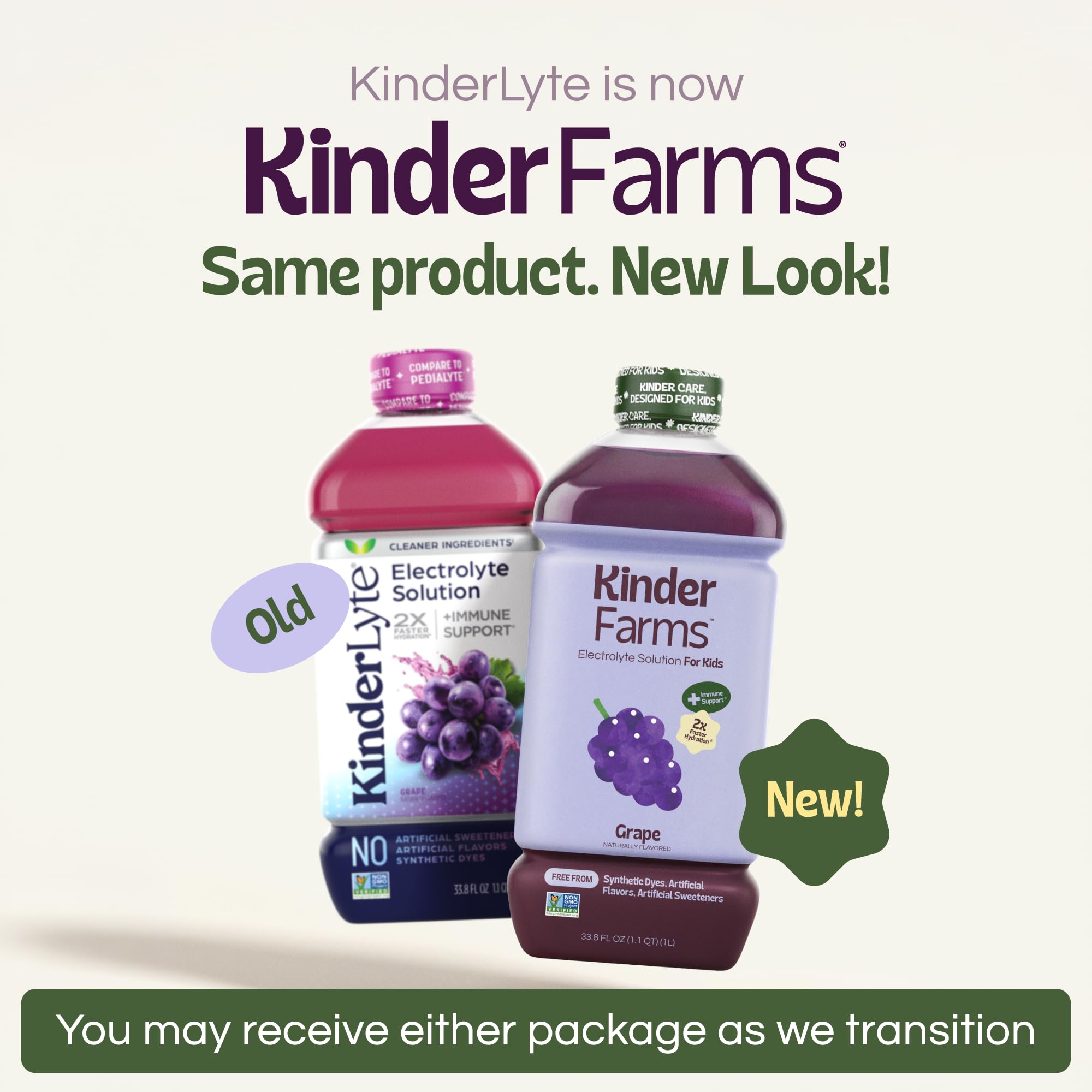 KinderFarms Electrolyte Solution for Kids and Adults - Hydration Drink (Grape, 6 Pack), No Artificial Sweeteners or Flavors, No Synthetic Dyes, Vegan