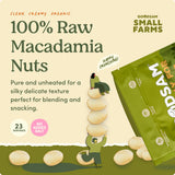 GoodSAM Small Farms Organic Raw Macadamia Nuts 1.5lb | Creamy & Buttery | One Ingredient, Zero Additives | 23g Healthy Fats, 1g Net Carb |